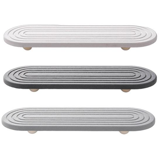 Anti-Slip Kitchen Sink Mat with Leak-Proof Groove Design Quick Drying Diatomaceous Earth Stone Tray