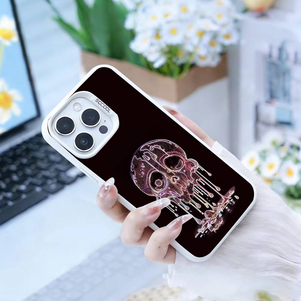 Готический Темный Чехол для Телефона 'Sweetheart' Для IPhone 16 17 15 14 12 13 Pro Max Черный Цвет Ударопрочный Чехол