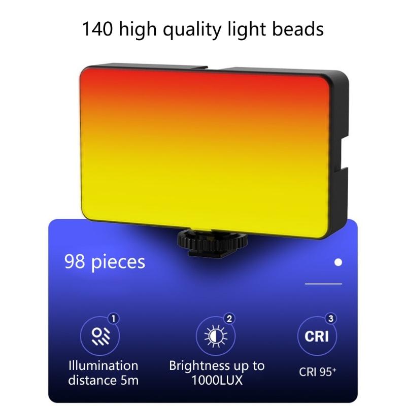 Перезаряжаемый светодиодный видеосвет 10 Вт мощности с регулируемой цветовой температурой для студийной и уличной фотосъемки