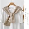 Knitted Hooded Shawl Sweet Fashion Scarf Outdoor Warm Comfortable Solid Color Shoulder Lapping Knit Accessories Autumn Winter
