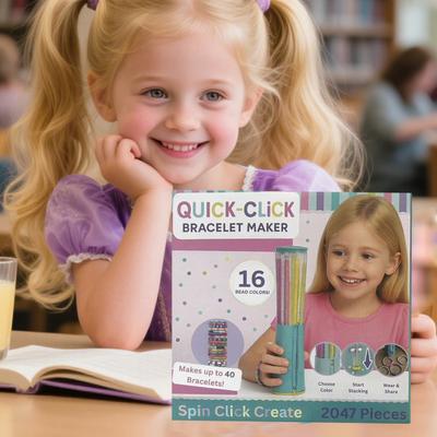 Набор для изготовления браслетов Quick-Click DIY Набор для браслетов с бусинами Легкий дизайн с защелкой Изготовление браслетов дружбы Набор для изготовления украшений для детей Любителей рукоделия