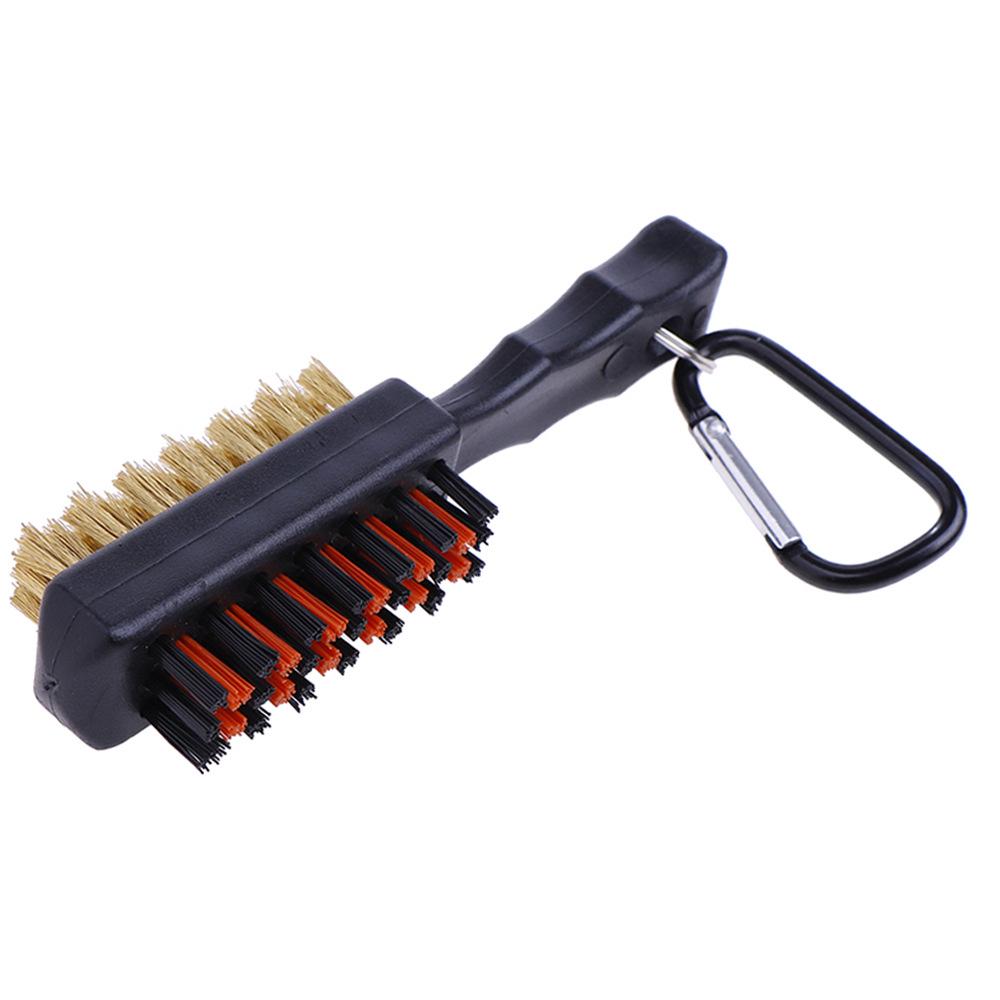 Двусторонняя щетка для чистки клюшек для гольфа с медной щетиной