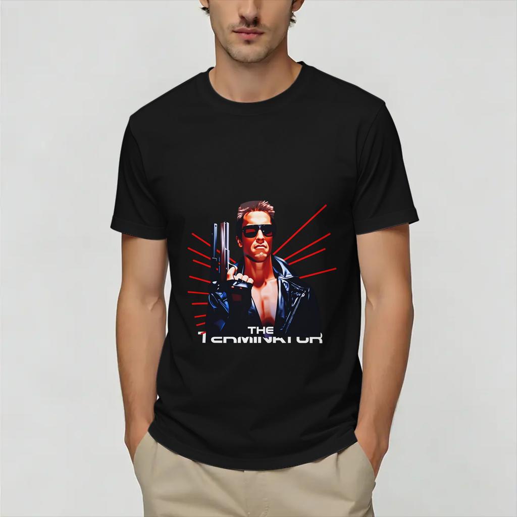 Terminator 80s T Shirt Summer Hipster TShirts Adult Cotton Breathable Plus Size Clothing Short Sleeve Classic Tops