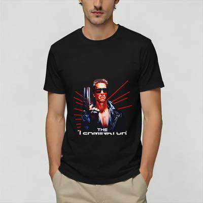 Terminator 80s T Shirt Summer Hipster TShirts Adult Cotton Breathable Plus Size Clothing Short Sleeve Classic Tops