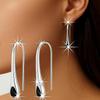 Fashion Classic Drop Earrings Black Stone Earrings for Women Drop Earring Jewelry Gift Charming Style Fine Luxury