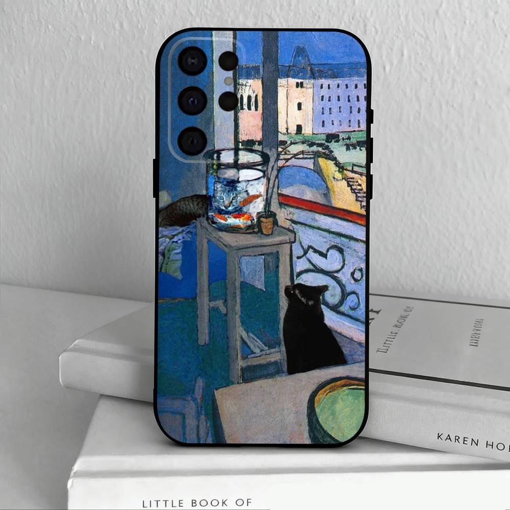 H-Henri M-Matisse Art PaI Phone Case For Samsung S25,S24,S21,S22,S23,S30,Ultra,S20,Plus,Others Soft Black Cover