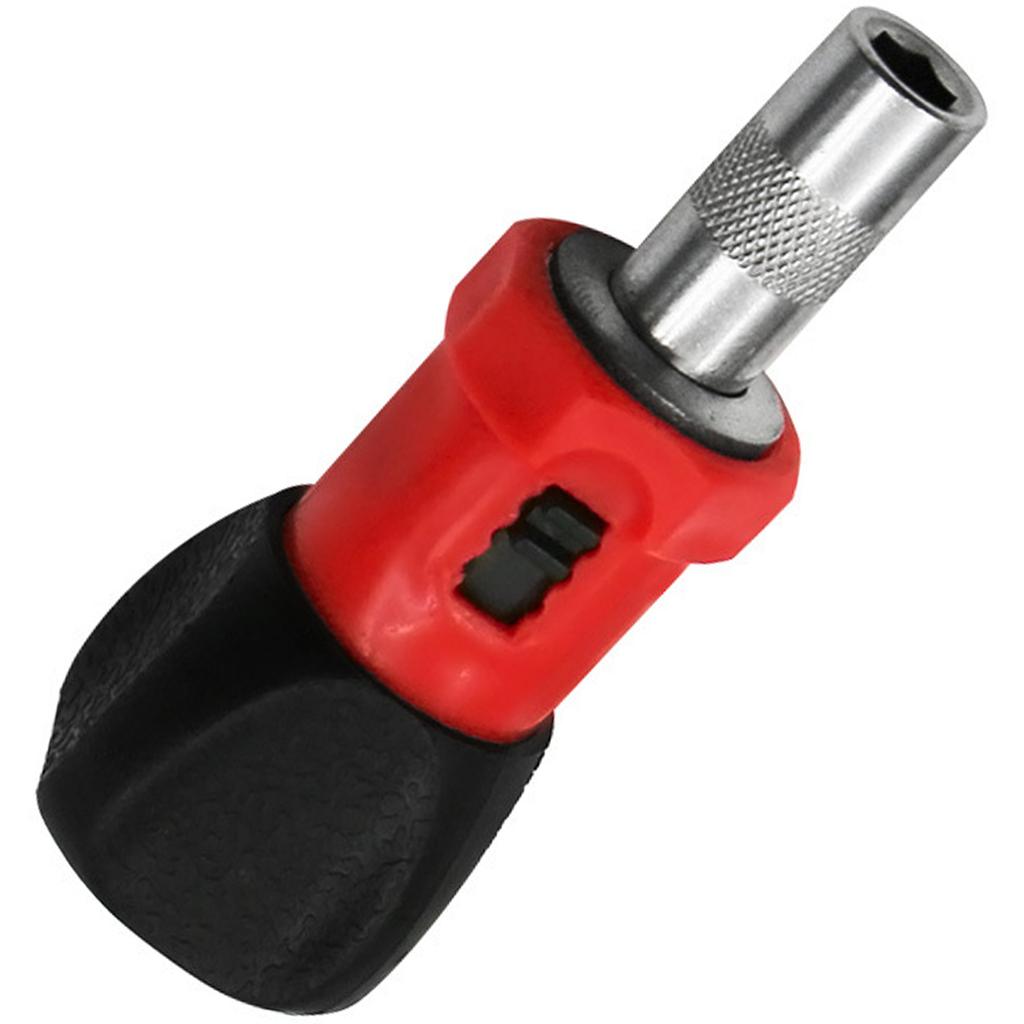 Short Ratcheting Screwdriver Set Mini Pocket Wrench with L R Switch and Magnetic 1/4 Hex Socket Anti Slip Handle