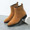 2025 Winter Hot Selling Men's Chelsea Boots Pointed Banquet Dress Boots British Style Trendy Men's High Top Shoes Warm Velvet