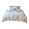 Winter Milk Velvet Flower Patch Embroidered Four-piece Set of Small Fresh and Gentle Bedding Set