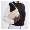 Coach Teri 24 classic логотип для пресбиопии застежка-молния coated canvas ручная сумка-кроссбоди на плечо среднего размера женская песочного цвета с меловой белым