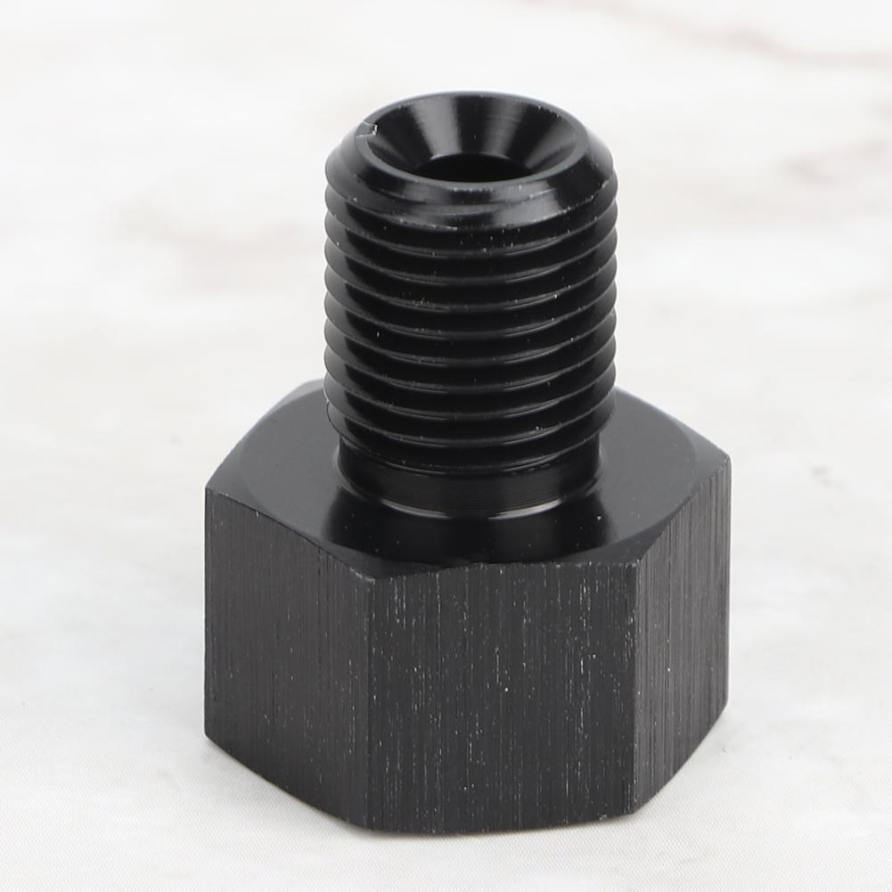 1 8in NPT Female To M10x1.0 Male Reducer Oil Pressure Gauge Adapter Replacement Black