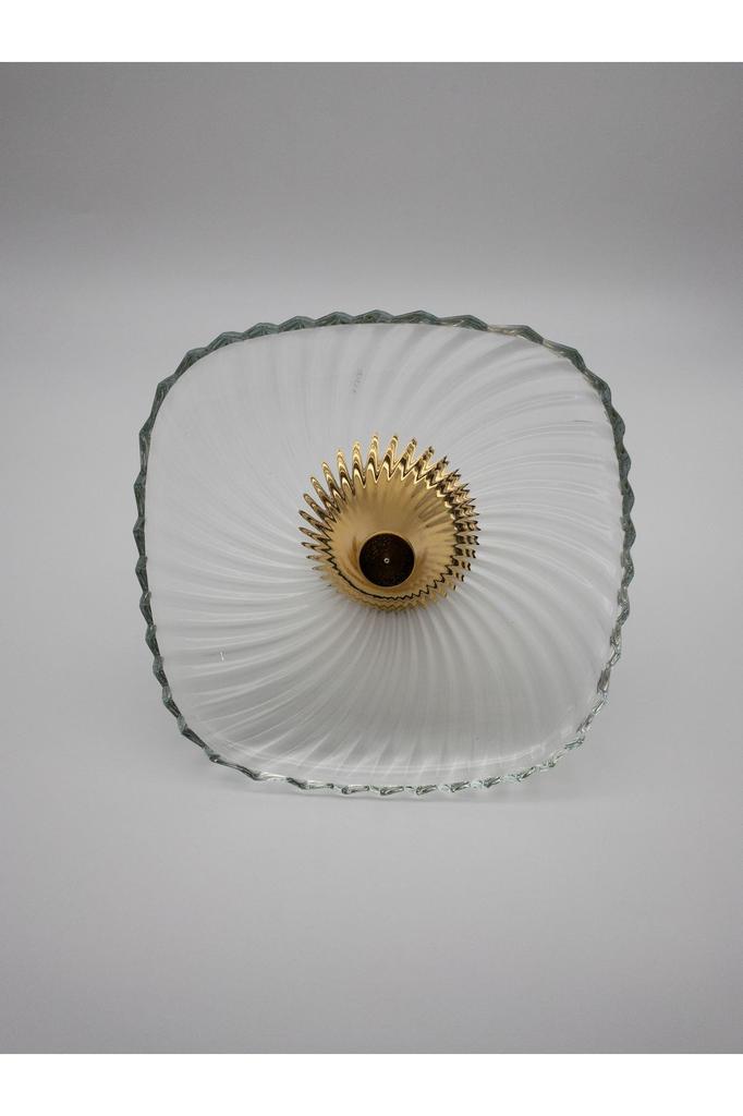 Подставка для презентаций из двух частей с золотым основанием, квадратная стеклянная, для сармы, долмы, салата, фруктов и торта, подставка для приданого