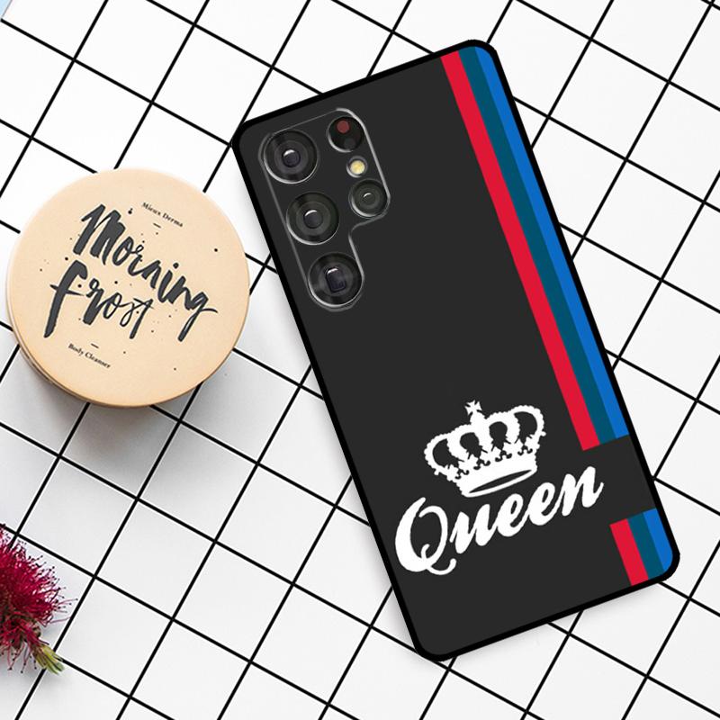 Чехол для пары Король Королева Влюбленные для Samsung Galaxy S21 S22 S23 S24 S25 Ultra S9 S10 S25 Plus S25 FE S20 FE Чехол для телефона