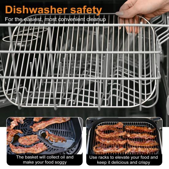 Стойка из нержавеющей стали для гриля Ninja Woodfire Grill OG701 OG751 7-в-1 Аксессуары для электрической фритюрницы Master Grill Air Fryer