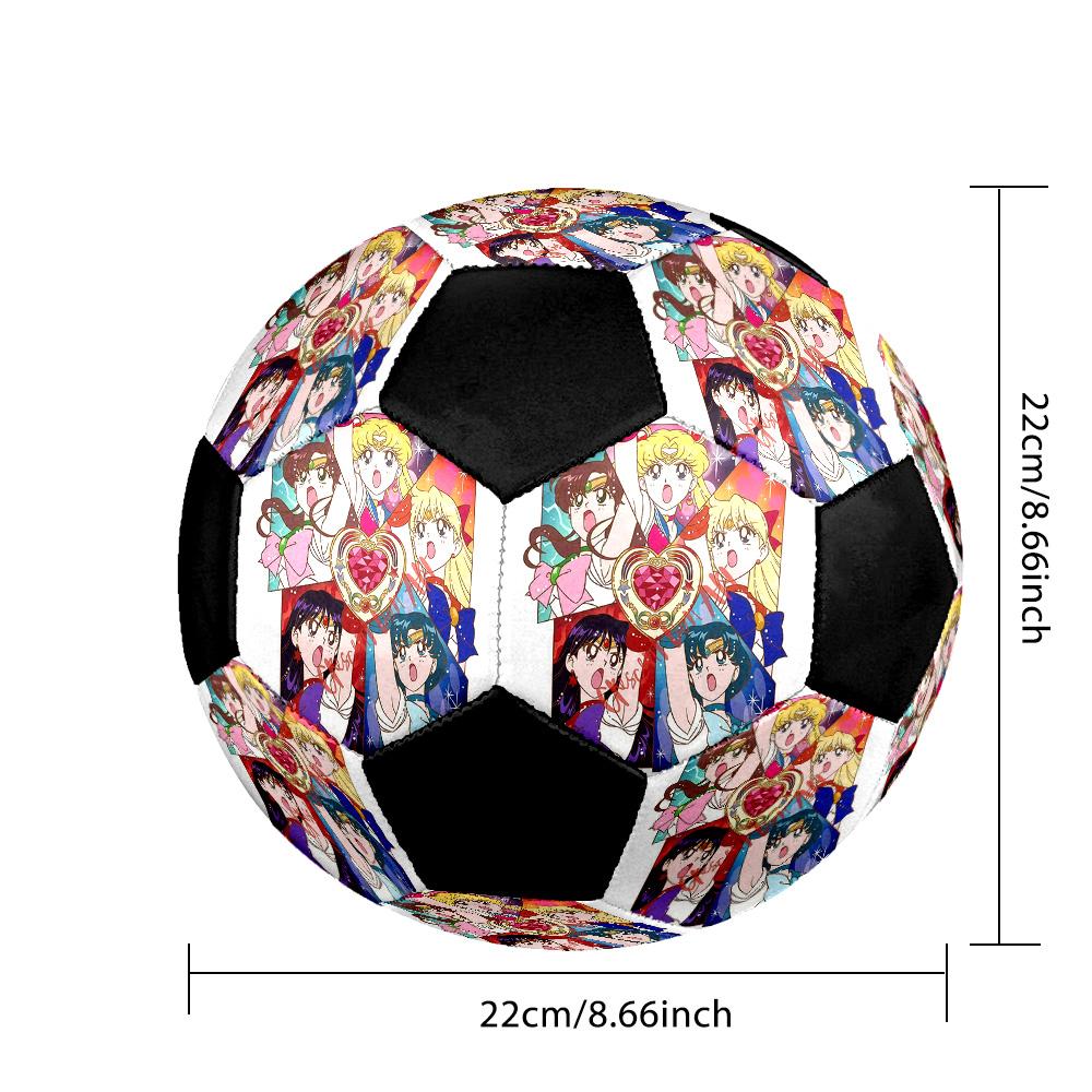 Sailor Moon Soccer Ball Colorful All Ages Machine Stitched PVC Competition Ready Durable High-Bounce.SIZE5