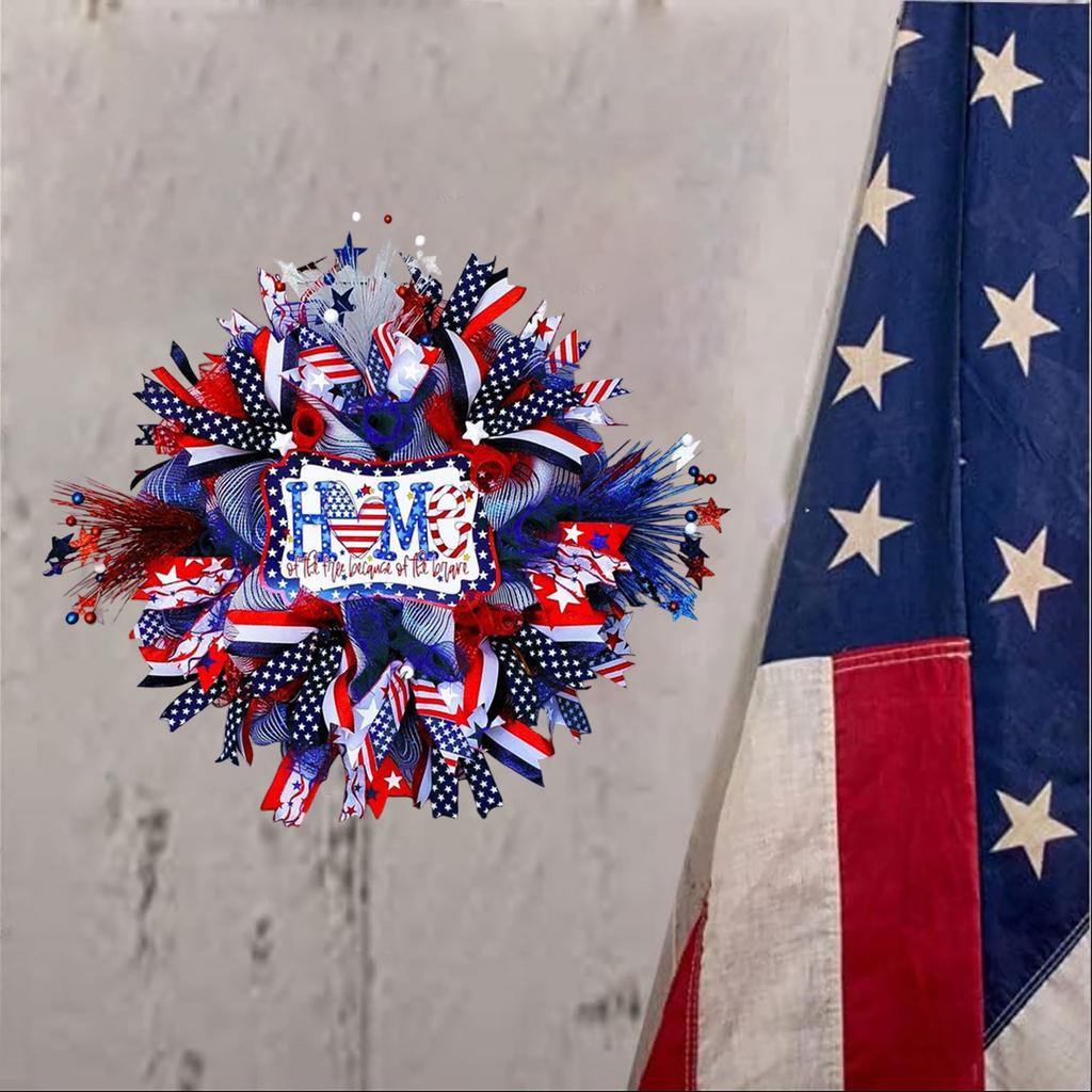 3D Гирлянда с флагом ко Дню независимости Домашнее украшение фасада Подвесной кулон для двери