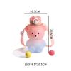 Бутылка для воды Kawaii Straw объемом 800 мл с веревкой, портативная кружка для воды с градиентом в виде медведя, герметичная кружка для питья большой емкости для детей и девочек