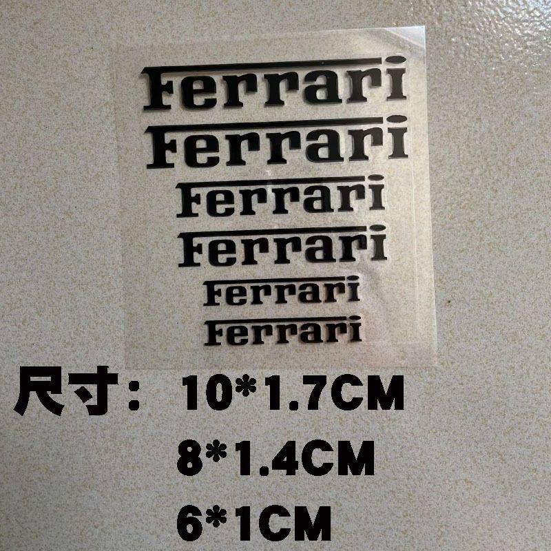 6pcs Car Brake Caliper Stickers Decor Decals For Ferrari 308 GT4 328 GTB GTS F355 360 Modena F4 458ltalia 488 GTB F8 Tributo JG4
