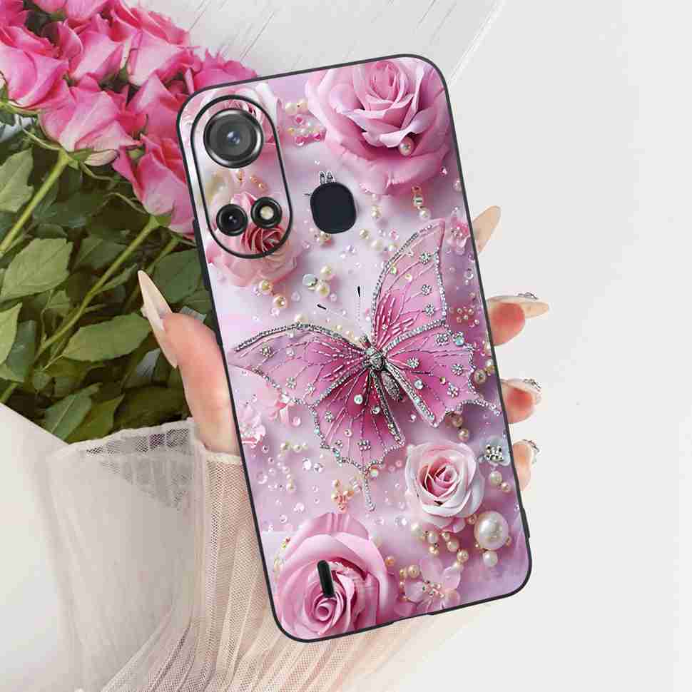 Чехол для ITEL A58 Lite Силиконовый Мягкий Чехол Capa для ITEL A58 A 58 Lite A58Lite Новый Модный Бампер с Рисунком Бабочки Capa