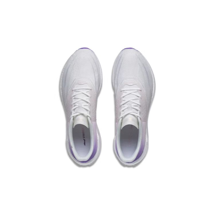 Li Ning Super Lightweight 20 Casual Shock Absorbing Non-Slip Wear-Resistant Low-Top Running Shoes Women Sneakers White Purple ARBT002-10