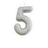 Anniversary House Metallic Glitter 5th Birthday Pick Candle