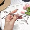 Retro 4-color Women's Trend Office UV Protection Round Glasses Fashion Street Shooting Flat Mirror