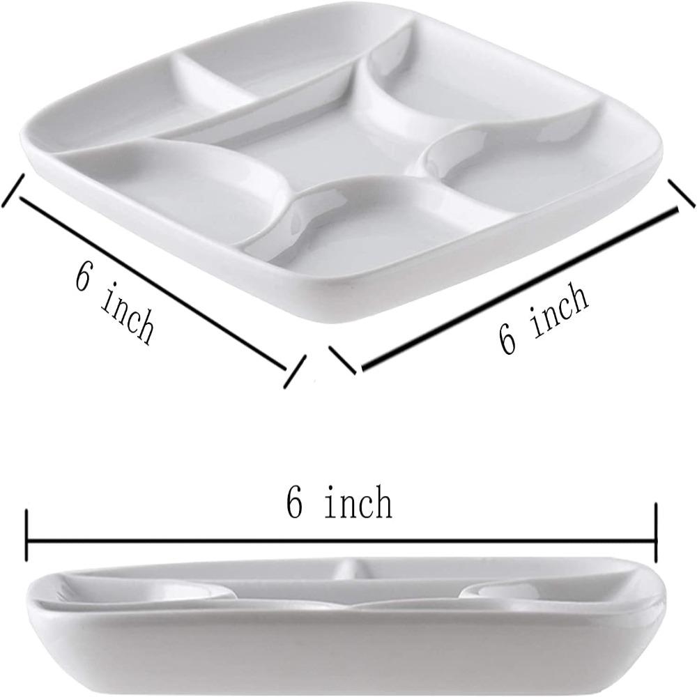 15*15*1,3 см 7-вольная квадратная палитра красок белая керамическая палитра художественных красок для акварельной живописи