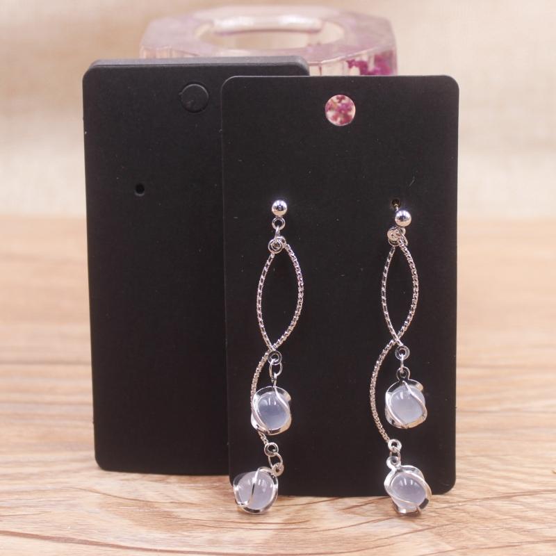 100 шт. набор карточек для сережек с бирками однотонного цвета 5x9 см набор ювелирных изделий демонстрационная карточка