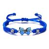 1/2/5/10 шт. Синий браслет дружбы для женщин, регулируемый, плетеный, веревочный, защита узла, удачная дружба