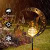 Solar Decroation Light Moon Fairy Lamp Outdoor Garden Crackle Glass Globe with Angel Pathway Stake Light Solar Grdound Light
