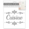 [R2093] - Gray 'Kitchen' Door Sticker - 20x20 Cm