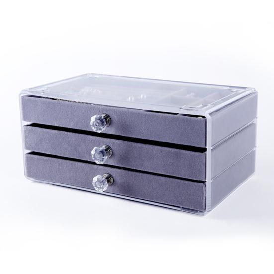 Прозрачная крышка, практичный стильный пылезащитный органайзер для ювелирных изделий с пазами, держатель для дисплея