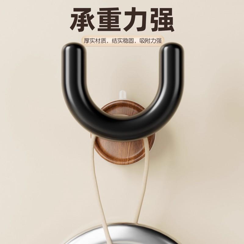 Walnut Wood Bathroom Shower Slippers Rack Wall Mounted No Drill Suction Cup Organizer Shelf Toilet