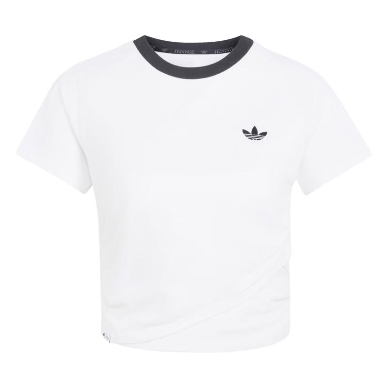 adidas Укороченная плиссированная футболка X JENNIE