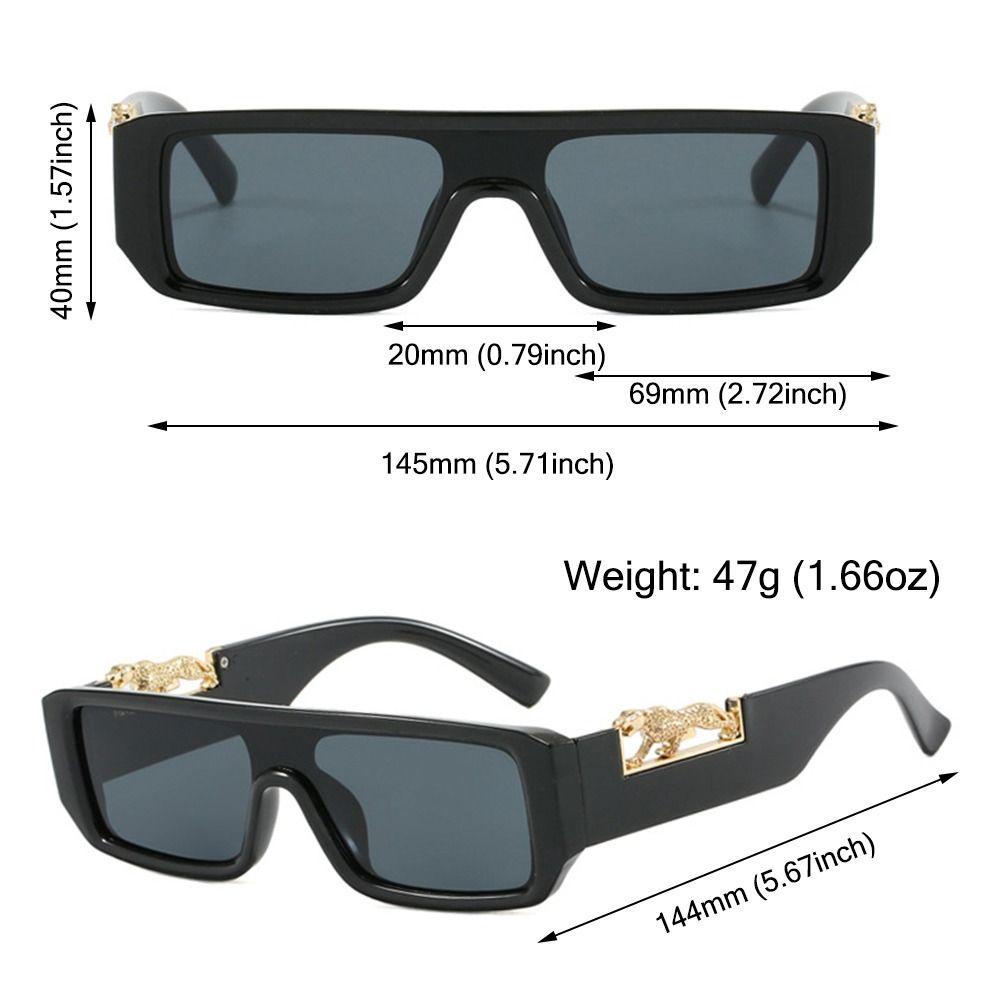 Солнцезащитные очки Cheetah Decorative One Piece для женщин и мужчин, классная квадратная оправа, узкие края, модные винтажные солнцезащитные очки в стиле хип-хоп