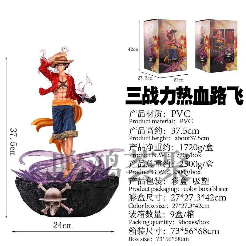 Новая 41 см One Piece GK Три Силы Горячий Кровный Путь Летающий Не Может Сиять Сцена Статуэтка Украшение Ручная Работа Модель Набор в Коробке