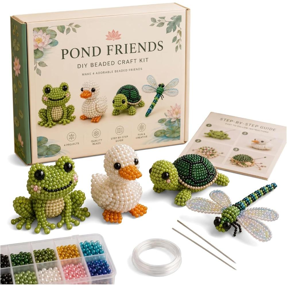 Tiny 3D Beaded Animal DIY Kit, Petite 3D Beaded Animal Craft Kit, 2026 New Cute Beaded Animal Kit with Colorful Beads and Instructions for Teens