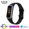LIGE New Smart Wristband Sport Fitness Tracker Smartwatch AMOLED Screen Waterproof Body Temperature Smart Bracelet For Women Men