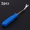 Инструмент для снятия обшивки автомобиля Синий Инструмент для снятия обшивки двери автомобиля, крепежных гвоздей, открывалка-рычаг, клипсосъемник, быстрое снятие
