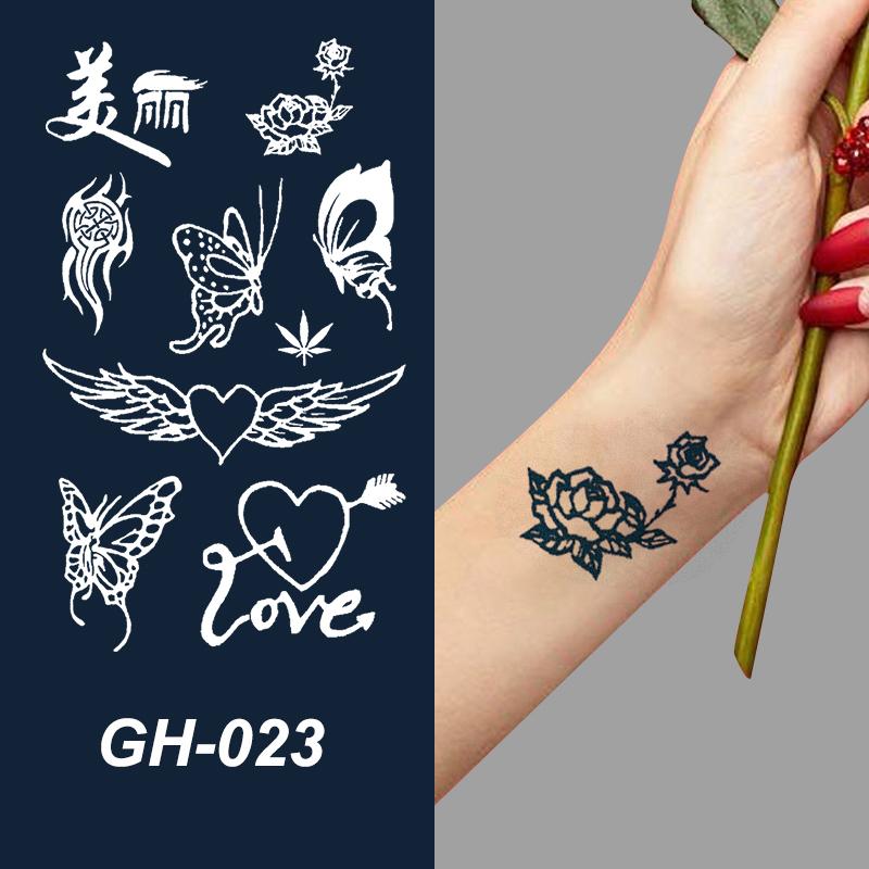 GH Hot Sale Waterproof Long Lasting Temporary Tattoos Stencil Body Art Arm Chest Leg Shoulder Tattoo Stickers for Girl Men Women