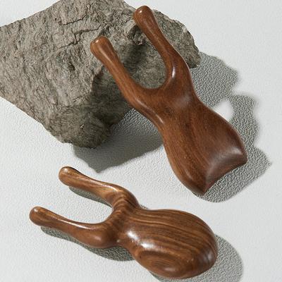 Массажная расческа из сандалового дерева для лица, глаз, плеч, шеи, кожи головы, массажная расческа по меридиану тела, антистатическая расческа в форме лягушки с широкими зубьями