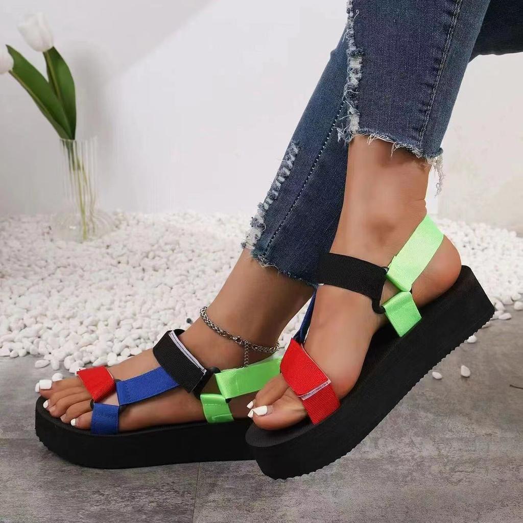 Women's Fashion Sandals Ankle Straps Outdoor Casual Beach Shoes Platform Sandals Comfortable Non-slip Women's Shoes