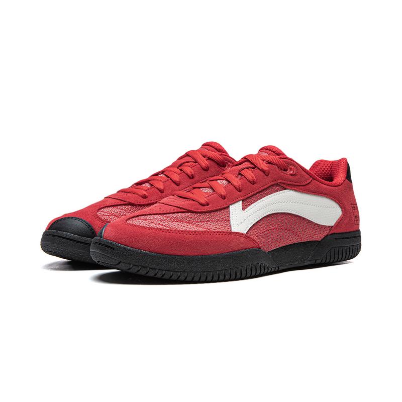 Li Ning износостойкие дышащие повседневные кроссовки унисекс Wealth Красный Слоновая кость Черный AZGV303-1