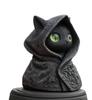 Загадочные Кошки в Капюшонах Фигурки готика Черные кошки Статуэтка Хэллоуинские украшения Причудливая Скульптура Котенка Акцент для полки Подарок