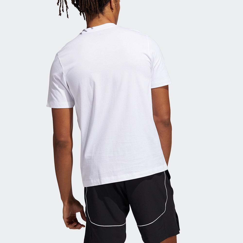 Adidas Спортивная футболка с короткими рукавами Lil Stripe Gato с мультяшным принтом, мужские топы, белые HB5483