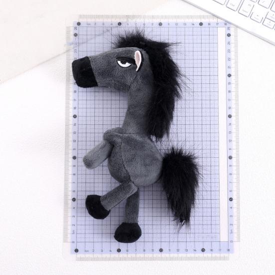 Plush Horse Keychain Lucky Horse Mascot Pendant for Bag Backpack Purse Fluffy Horse Keyring Cony Pony Doll Ornament