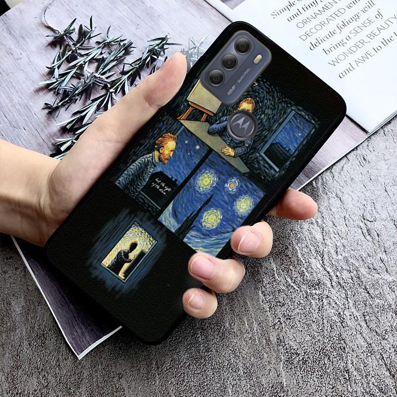 Чехол для телефона «Ночной Винсент Ван Гог» для Motorola E7 Plus E32 E20 E40 Edge 20 Lite G22 G52 G20 G30 G100 G60 G50 G10 G Pure G Stylus
