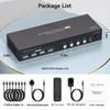 4-портовый KVM-переключатель HDMI USB 3.0 с поддержкой двух мониторов