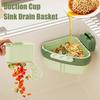 2Pcs Sink Strainer Baskets Large Capacity Automatic Dumping Simple Installation Suction Cup Sink Corner Racks for Kitchen