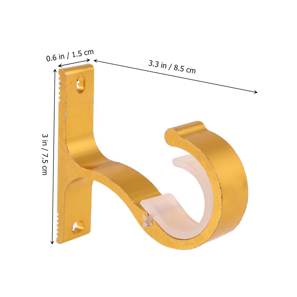 2 шт. Кронштейн для карниза Алюминиевый сплав Толстый Одинарный Монтажный Кронштейн Сверхпрочный Металлический Держатель для Поддержки Карниза ( Роза )